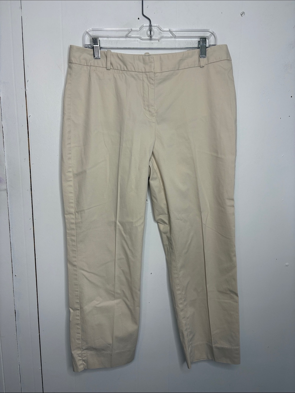 Talbots Pants Womens 10 Curvy Straight Ankle Neutral Capsule Office Career